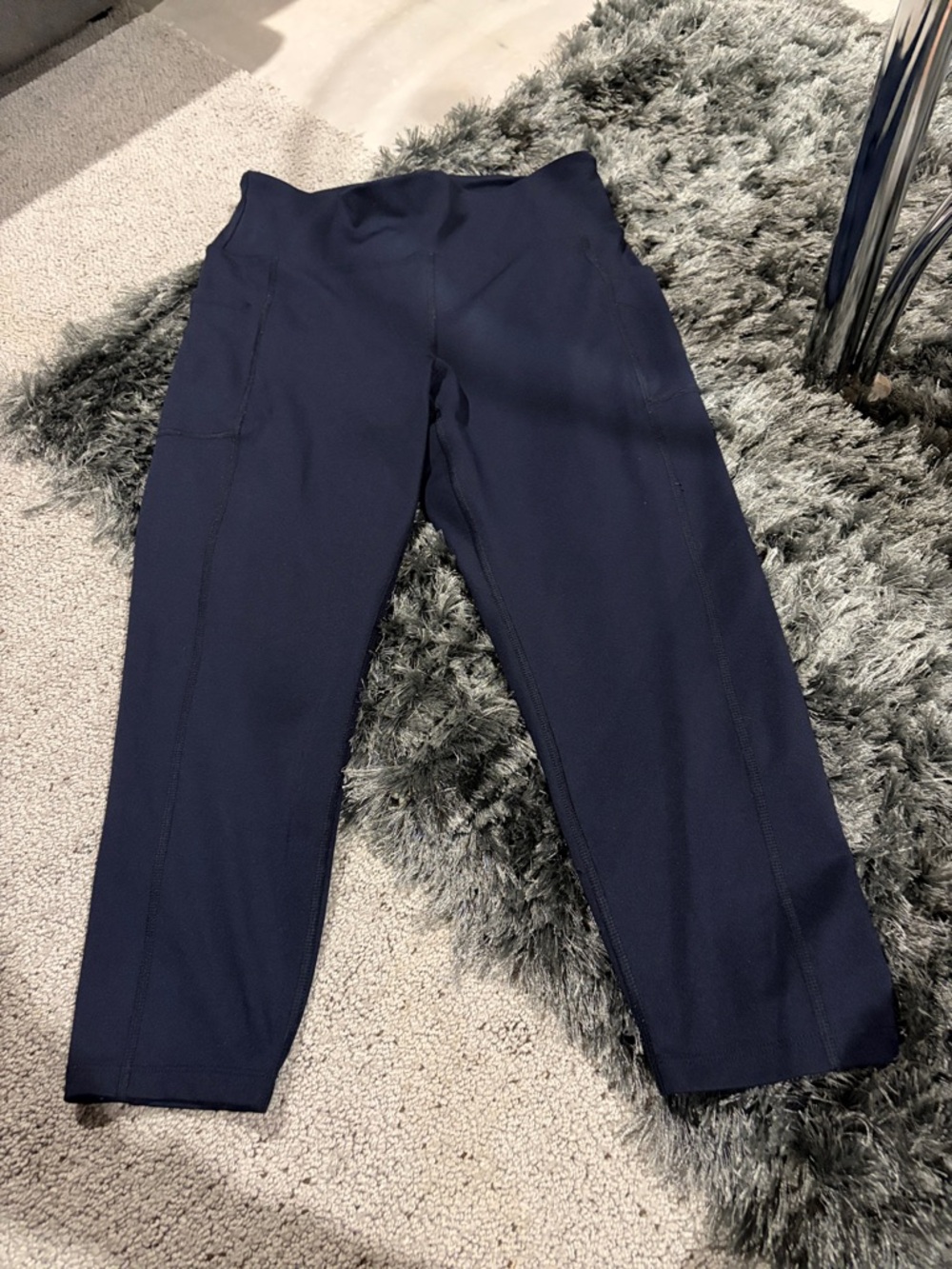 Bally Women's Navy Leggings with Side Pockets